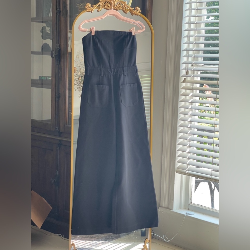 Anthropologie Pilcro NWOT Strapless Black Wide-Leg Jumpsuit - XS - Picture 2 of 16
